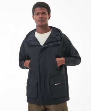 Black Men Barbour Active Bedale Waterproof Jacket | US-2045LDVTR