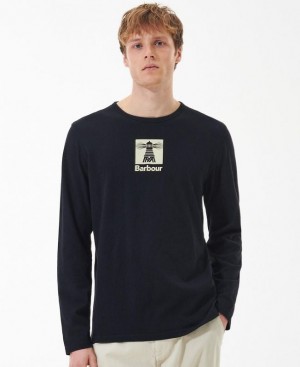 Black Men Barbour Beacon Fairhill Graphic T-Shirts | US-9857VYLRA