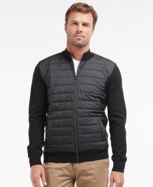 Black Men Barbour Carn Baffle Zip Thru Sweater | US-0948YFRHB