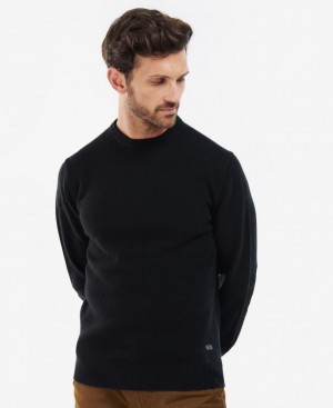 Black Men Barbour Essential Crew-Neck Sweatshirt | US-0274VIFEX