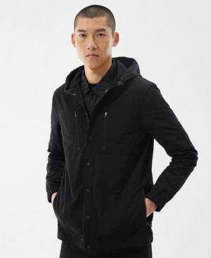 Black Men Barbour International Amped Overshirt | US-1742TBGMN