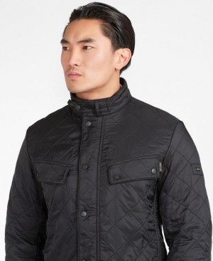 Black Men Barbour International Ariel Polarquilt Quilted Jacket | US-2937ANMTW