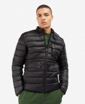 Black Men Barbour International Bowsden Baffle Quilted Jacket | US-9825FVLOG