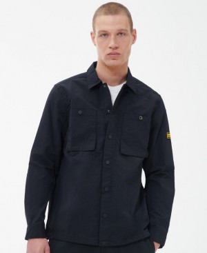 Black Men Barbour International Cadwell Regular Fit Overshirt | US-0635XGJCV