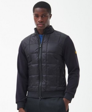 Black Men Barbour International Croft Quilted Jacket | US-2798STFQL