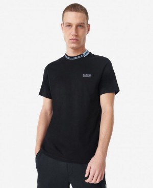 Black Men Barbour International Darley T-Shirts | US-9054ZRCAH