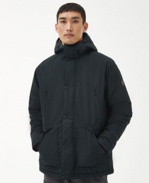 Black Men Barbour International Fleat Waterproof Jacket | US-3026PMFHY