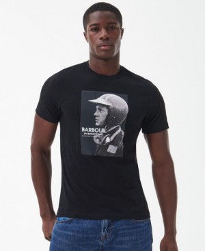 Black Men Barbour International Greyson T-Shirts | US-3016PEOIL