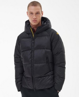 Black Men Barbour International Hoxton Quilted Jacket | US-9305YTVKC