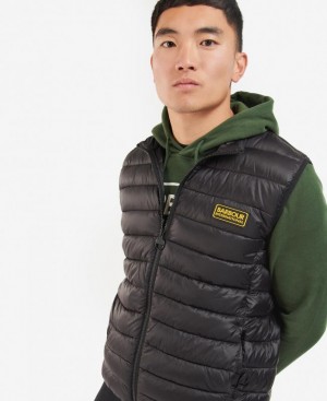 Black Men Barbour International Racer Reed Vest | US-1097JFMPA