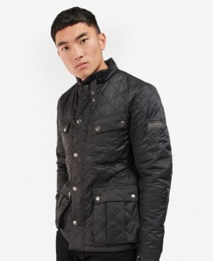 Black Men Barbour International Tourer Ariel Quilted Jacket | US-3851HOGNR