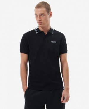 Black Men Barbour International Ziggy Polo Shirt | US-0254EJLZA