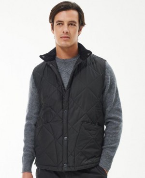 Black Men Barbour Liddesdale Vest | US-8126WKDBI