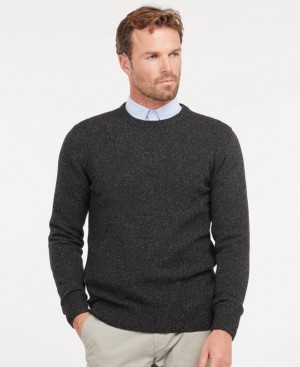 Black Men Barbour Tisbury Crew Neck Sweater | US-2340FPSZM