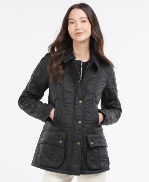 Black Women Barbour Beadnell Polarquilt Quilted Jacket | US-9857RWEDK