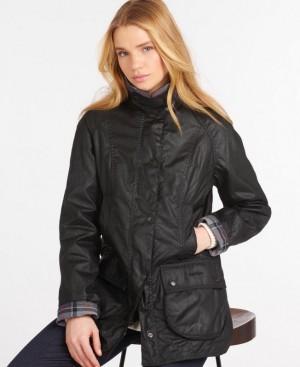 Black Women Barbour Beadnell® Waxed Jacket | US-6701LOHNF