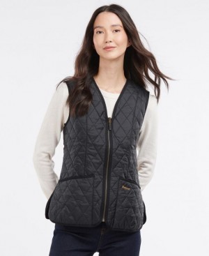 Black Women Barbour Betty Interactive Liner Vest | US-1970LCQAB