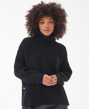 Black Women Barbour International Boulevard Knitted Sweater | US-4376AVYFI