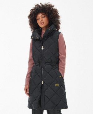 Black Women Barbour International Cruiser Vest | US-3896IVOWE