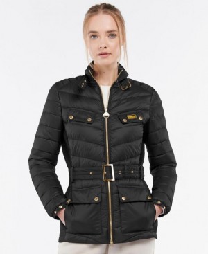 Black Women Barbour International Gleann Quilted Jacket | US-4016UDILP