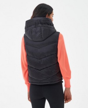 Black Women Barbour International Halton Vest | US-6408FTZXC