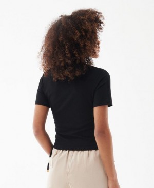 Black Women Barbour International Lorimer T-Shirts | US-2906ONABM