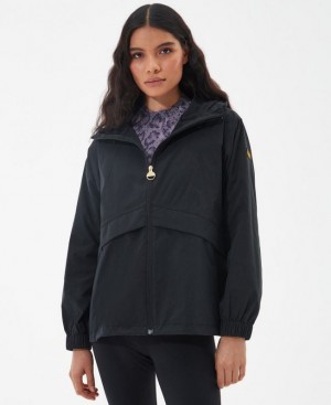 Black Women Barbour International Northolt Rain Jacket | US-5629QHJYA