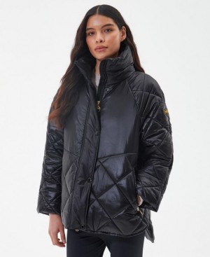 Black Women Barbour International Parade Quilted Jacket | US-6512VZKNB