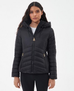 Black Women Barbour International Sanderson Quilted Jacket | US-2015MLSYW