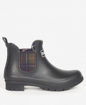 Black Women Barbour Kingham Wellingtons Rain Boots | US-2460TDLAQ