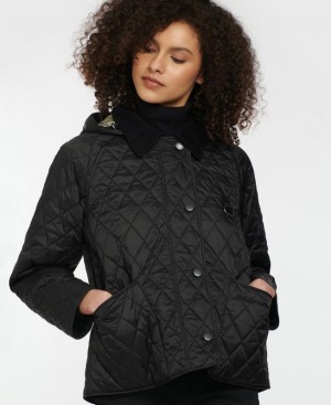 Black Women Barbour Tobymory Quilted Jacket | US-7521TNKDY