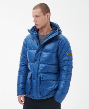 Blue Men Barbour International Lark Quilted Jacket | US-7852HMOQJ