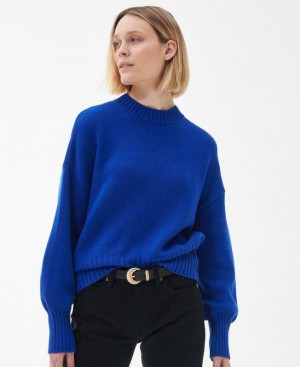 Blue Women Barbour Angelina Knitted Sweater | US-2143YTRCA