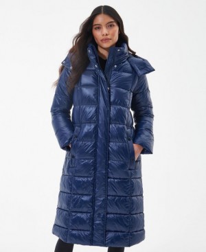 Blue Women Barbour International Holmes Quilted Jacket | US-1087YLJIQ