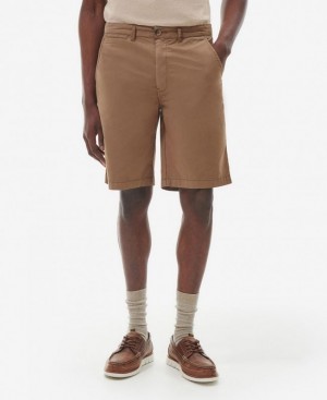 Brown Men Barbour Corbett Shorts | US-2053BLZWP