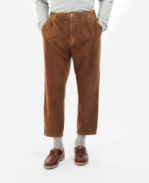 Brown Men Barbour Highgate Cord Pants | US-3695WLSUV