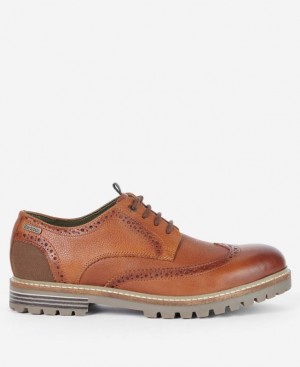 Brown Men Barbour Marble Brogues | US-8045SFLQJ