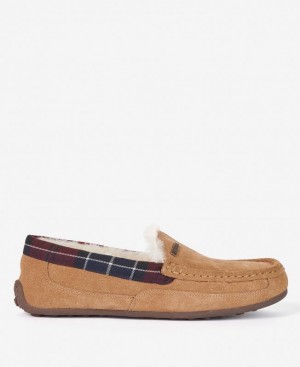 Brown Men Barbour Martin Slippers | US-7093RFAOE