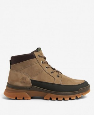 Brown Men Barbour Miller Derby Boots | US-0712GBDUJ