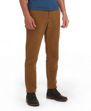 Brown Men Barbour Neuston Moleskin Pants | US-2463LEINW