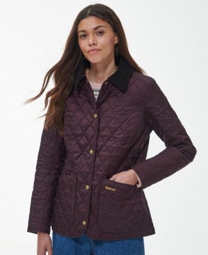 Burgundy Women Barbour Annandale Quilted Jacket | US-0736BDGZX