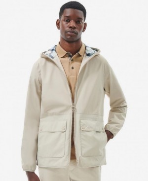 Cream Men Barbour Kennet Waterproof Jacket | US-8743GMKDF