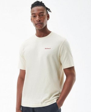 Cream Men Barbour Swift T-Shirts | US-2649EMXYF