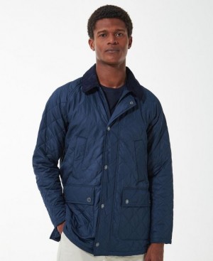 Dark Blue Men Barbour Ashby Polarquilt Quilted Jacket | US-7465ANVIG