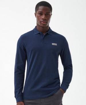 Dark Blue Men Barbour International Polo Shirt | US-0168OTKXV