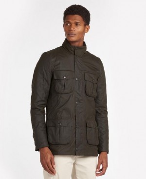 Dark Brown Men Barbour Corbridge Waxed Jacket | US-2439OFCWH