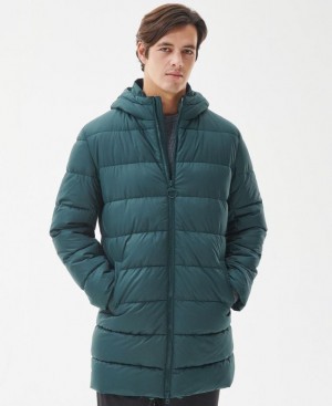 Dark Green Men Barbour Corbett Quilted Jacket | US-9105XJVSU