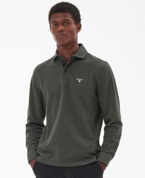 Dark Green Men Barbour Firbank Polo Shirt | US-0683UPQJL