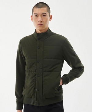 Dark Green Men Barbour International Bheinn Quilted Jacket | US-3627LDQWP