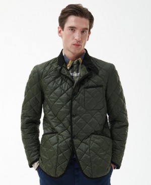 Dark Green Men Barbour Modern Liddesdale Quilted Jacket | US-4581SGRMN